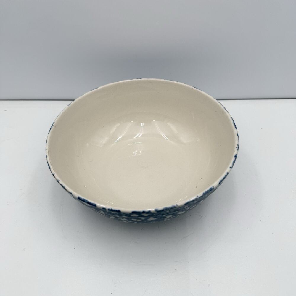Gibson Blue Spongeware Soup Bowl - About 7"D EUC - Picture 7 of 7